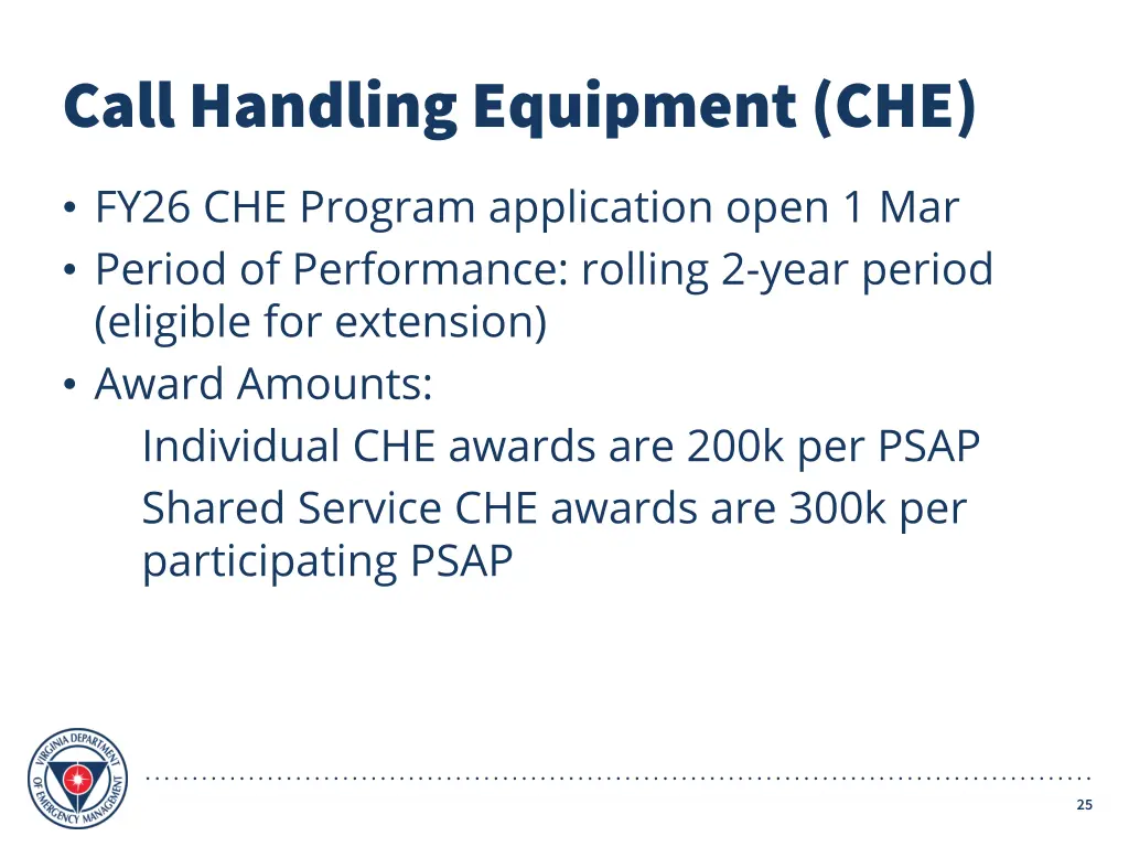 call handling equipment che 1
