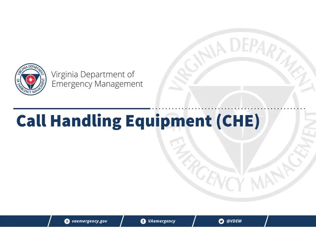 call handling equipment che