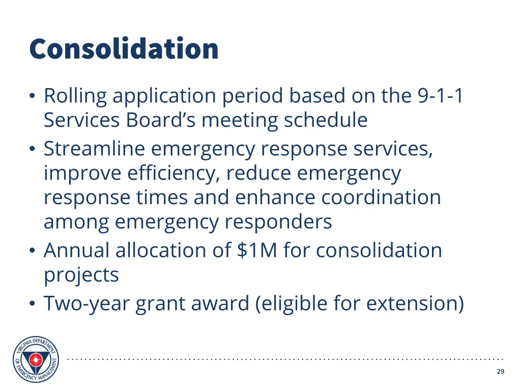 consolidation