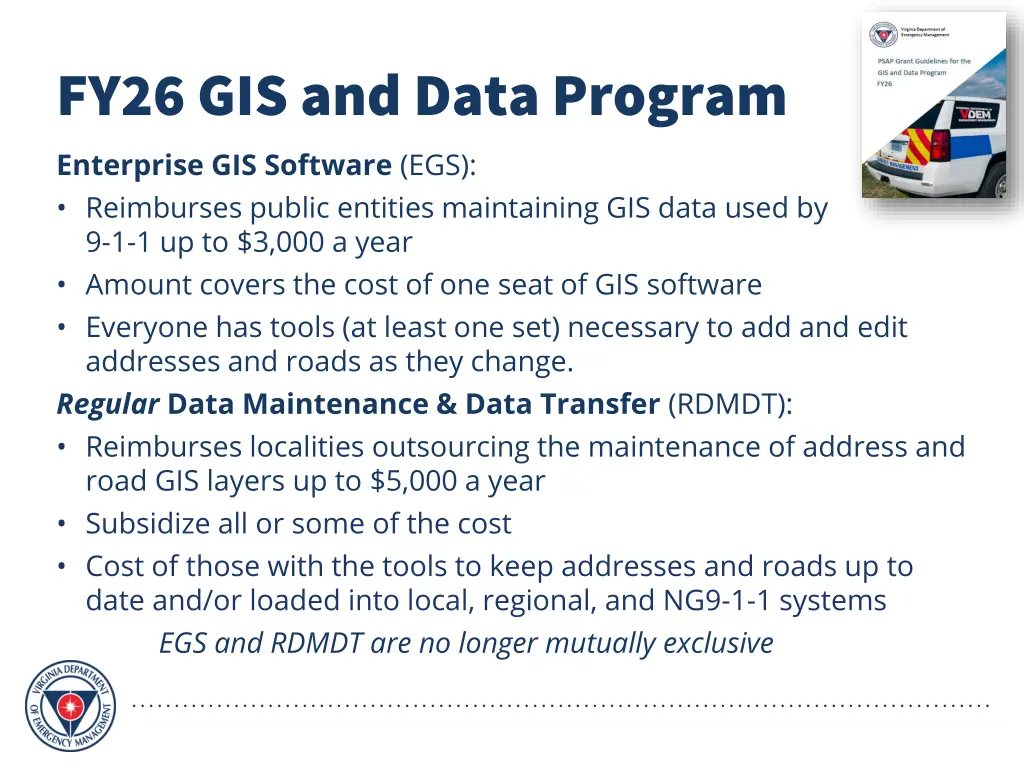 fy26 gis and data program enterprise gis software