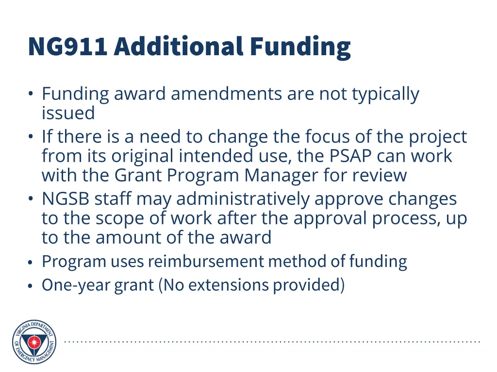 ng911 additional funding 3