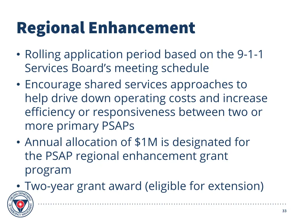 regional enhancement