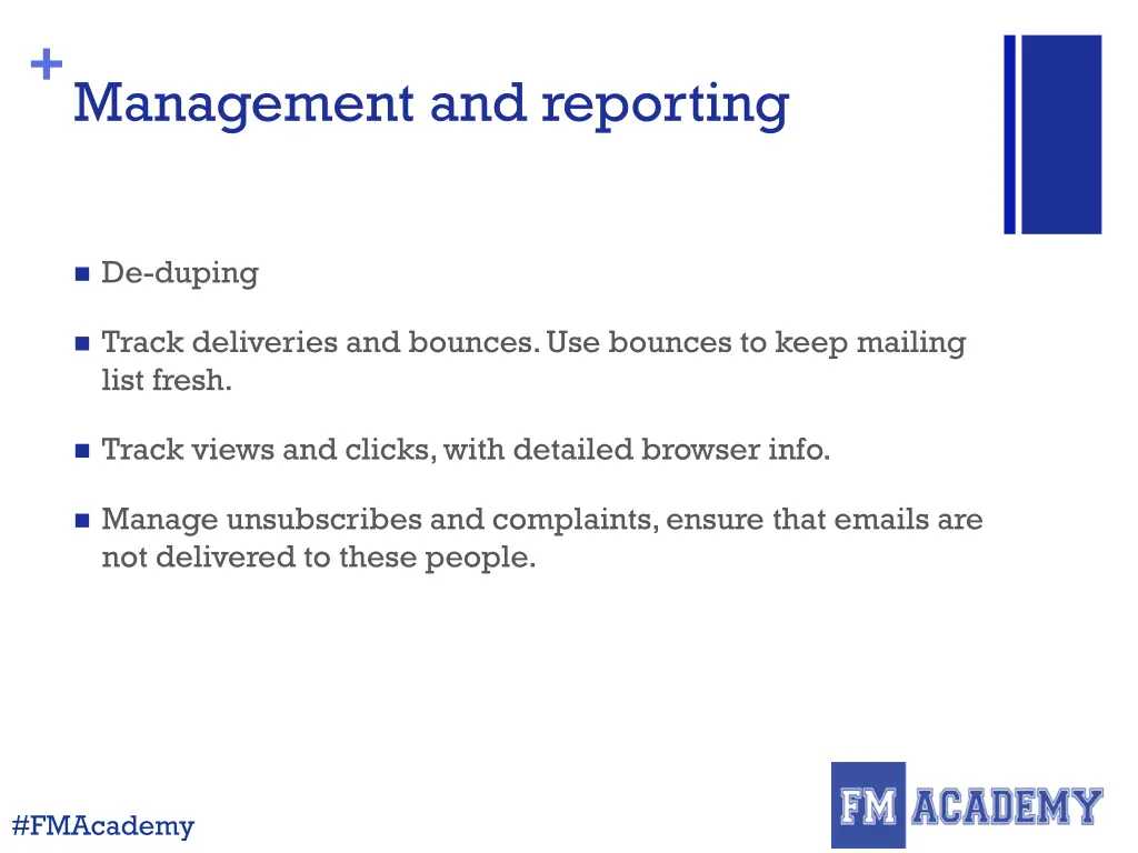 management and reporting