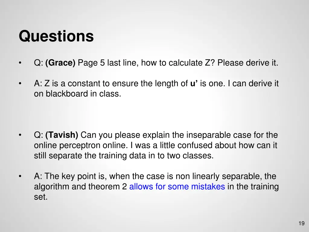 questions 3