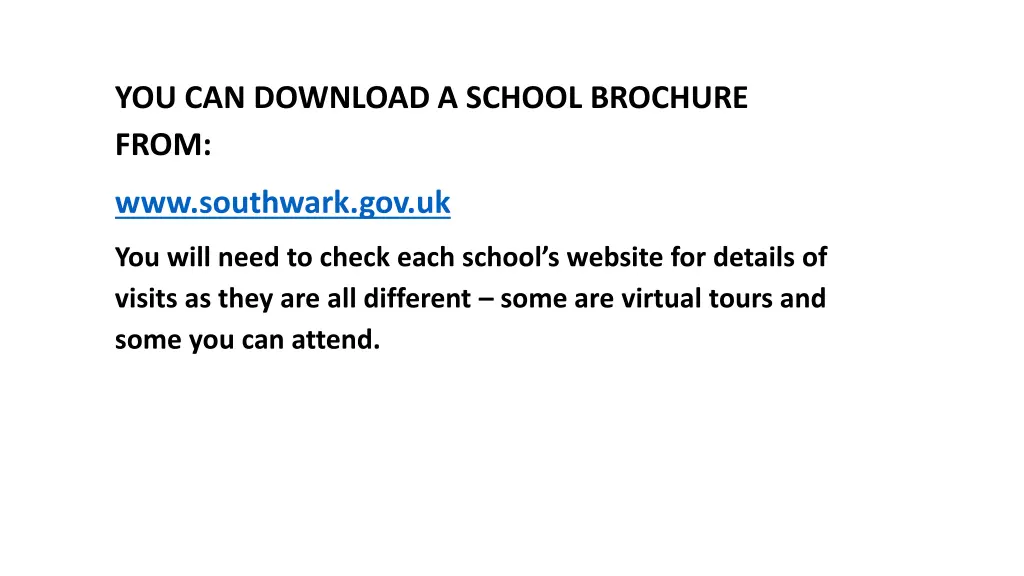 you can download a school brochure from