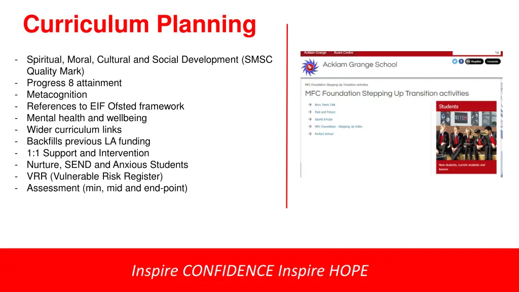 curriculum planning