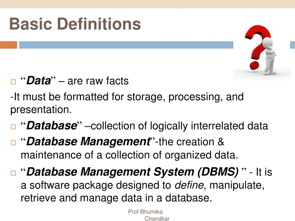 basic definitions