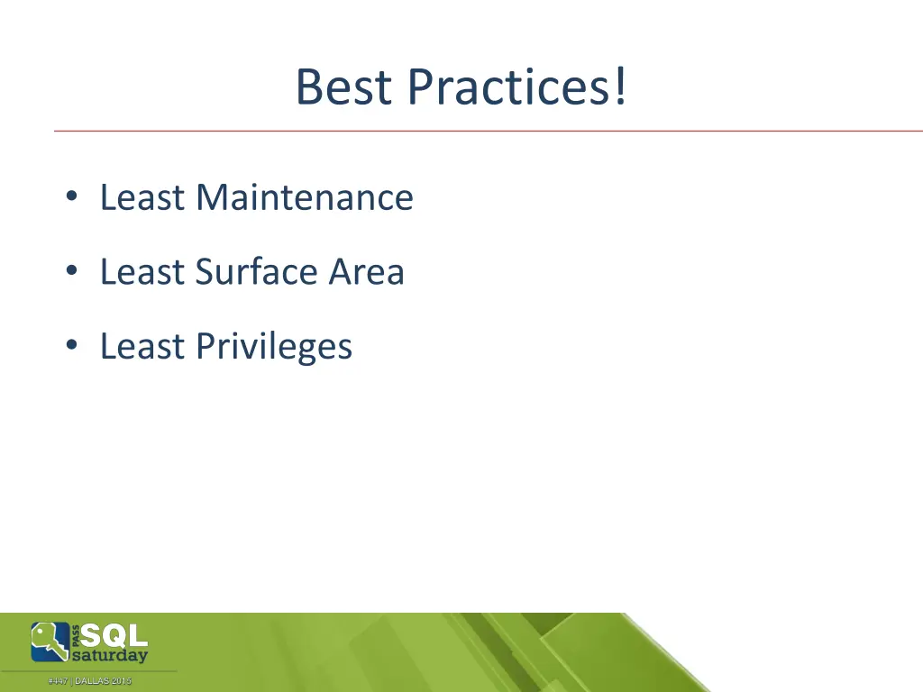 best practices