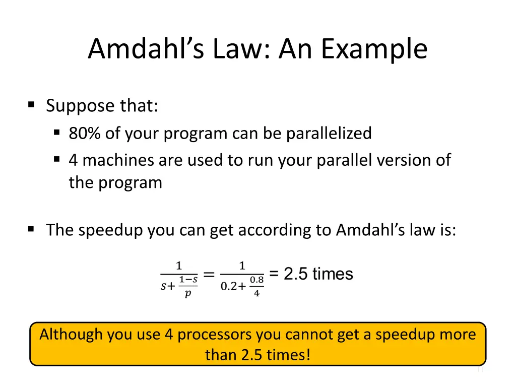 amdahl s law an example