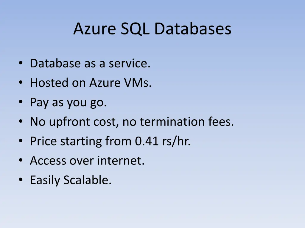 azure sql databases