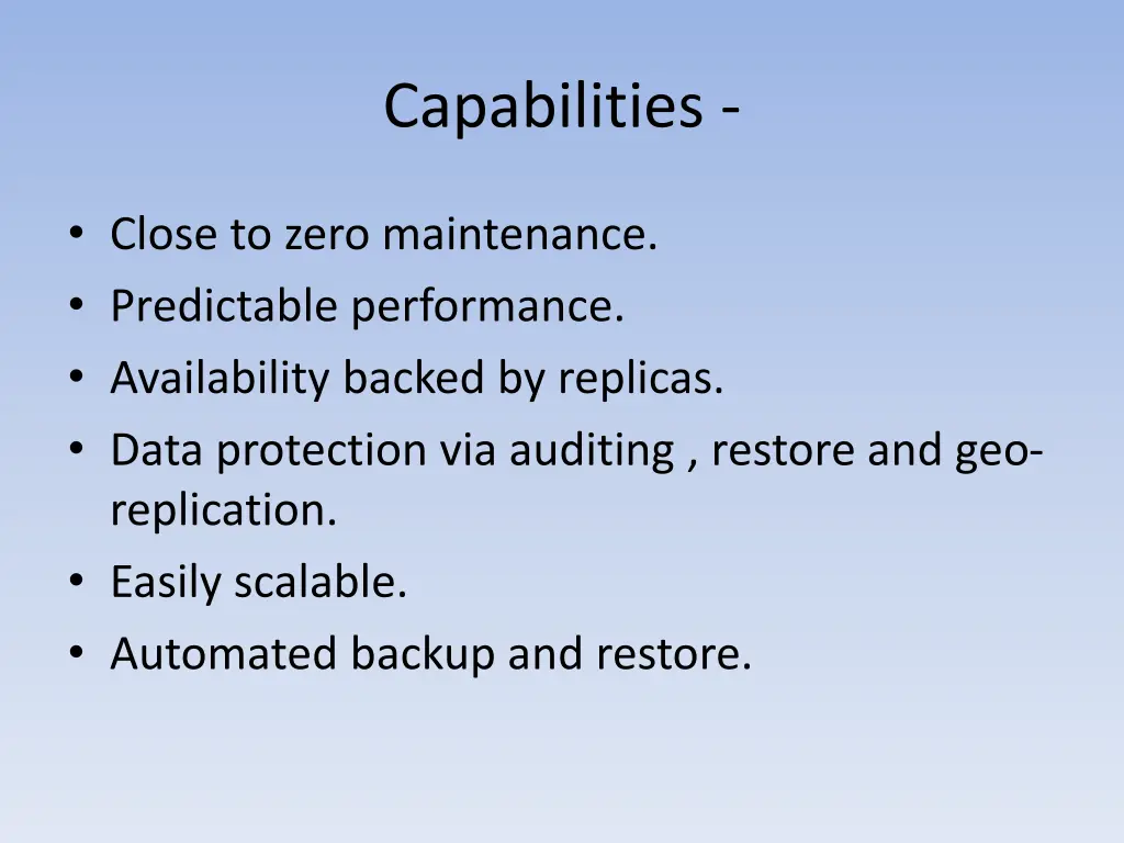 capabilities