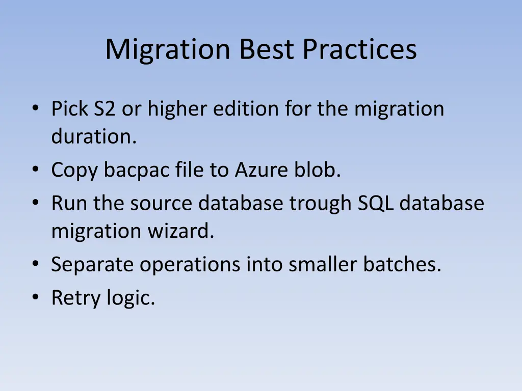 migration best practices