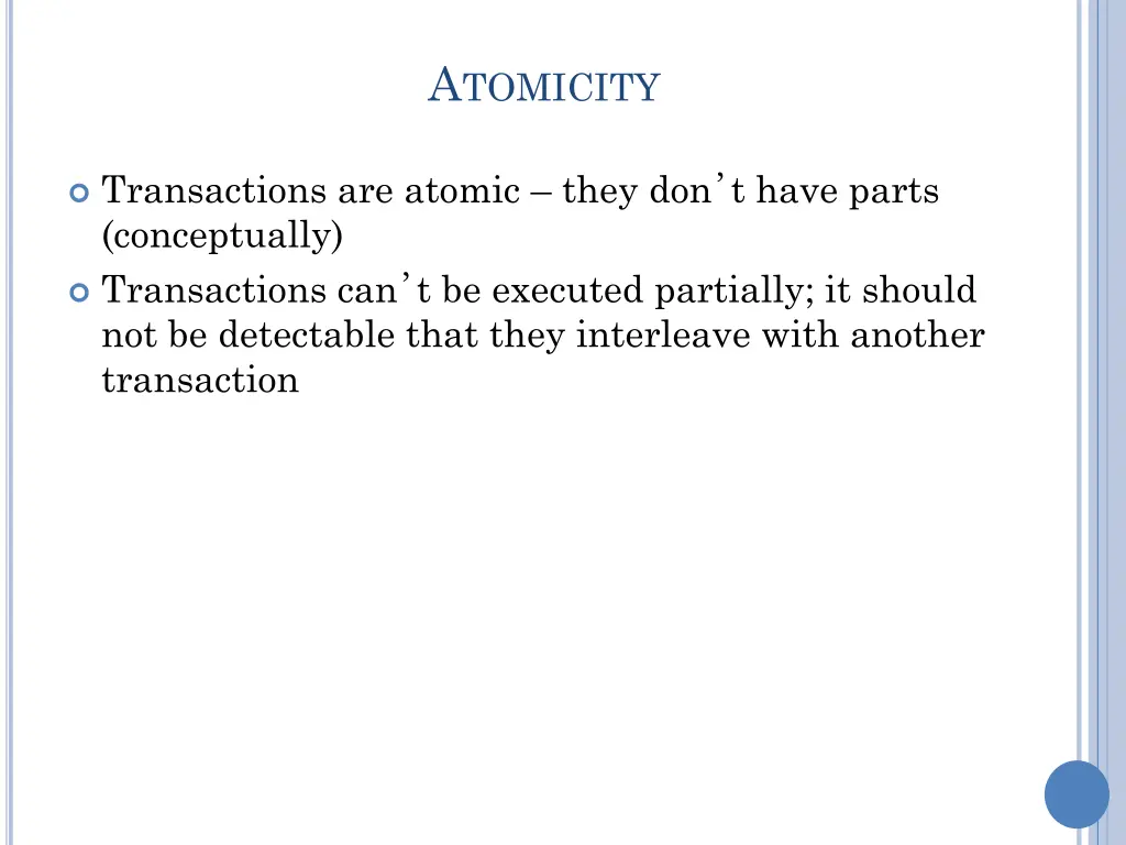 a tomicity