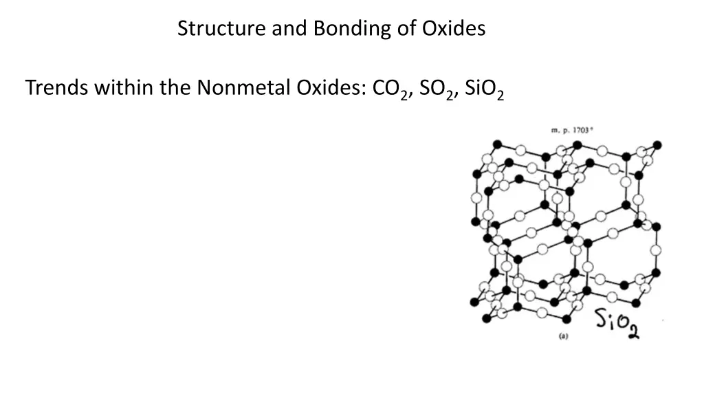structure and bonding of oxides 2