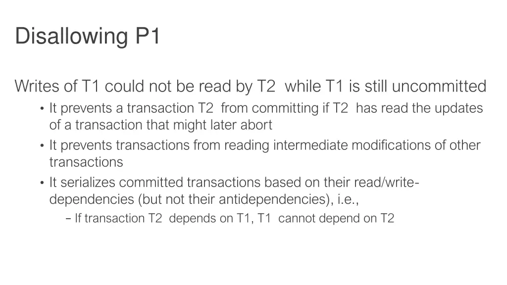 disallowing p1