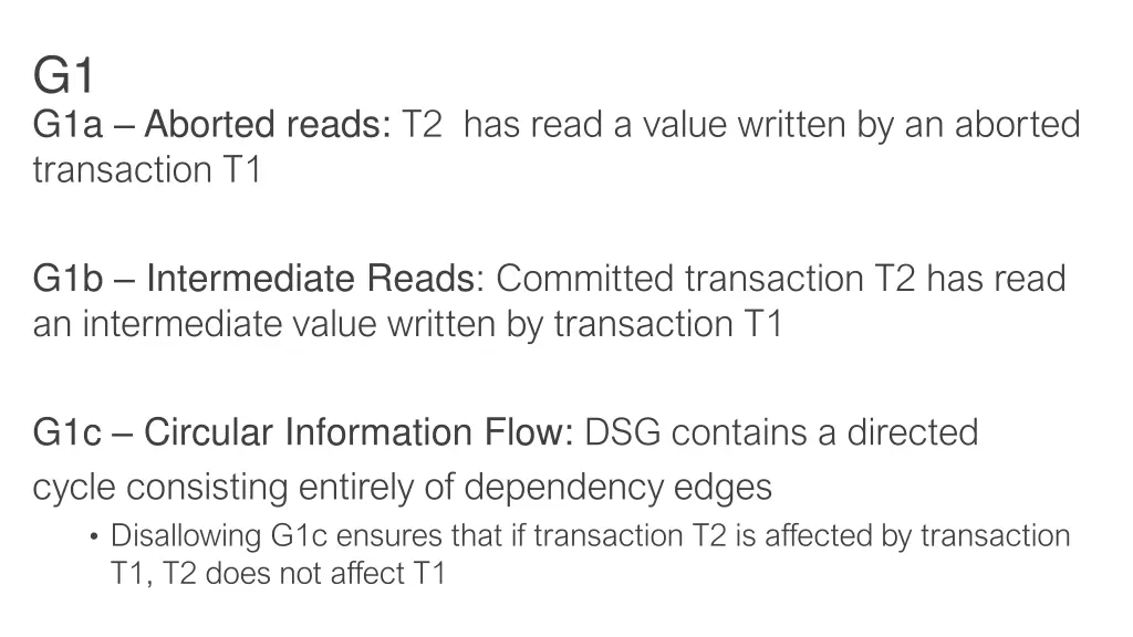g1 g1a aborted reads t2 has read a value written