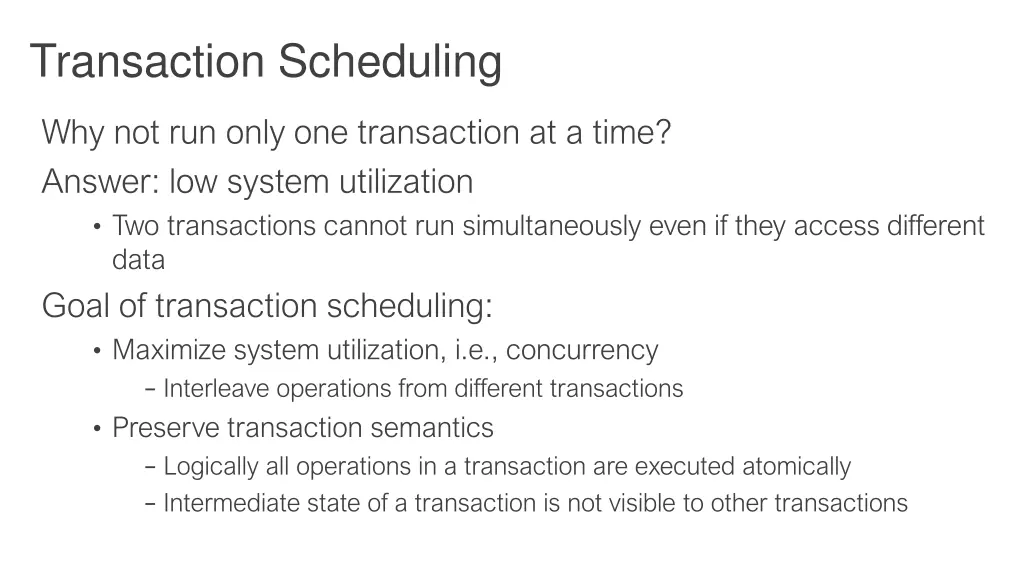 transaction scheduling