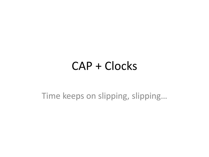 cap clocks