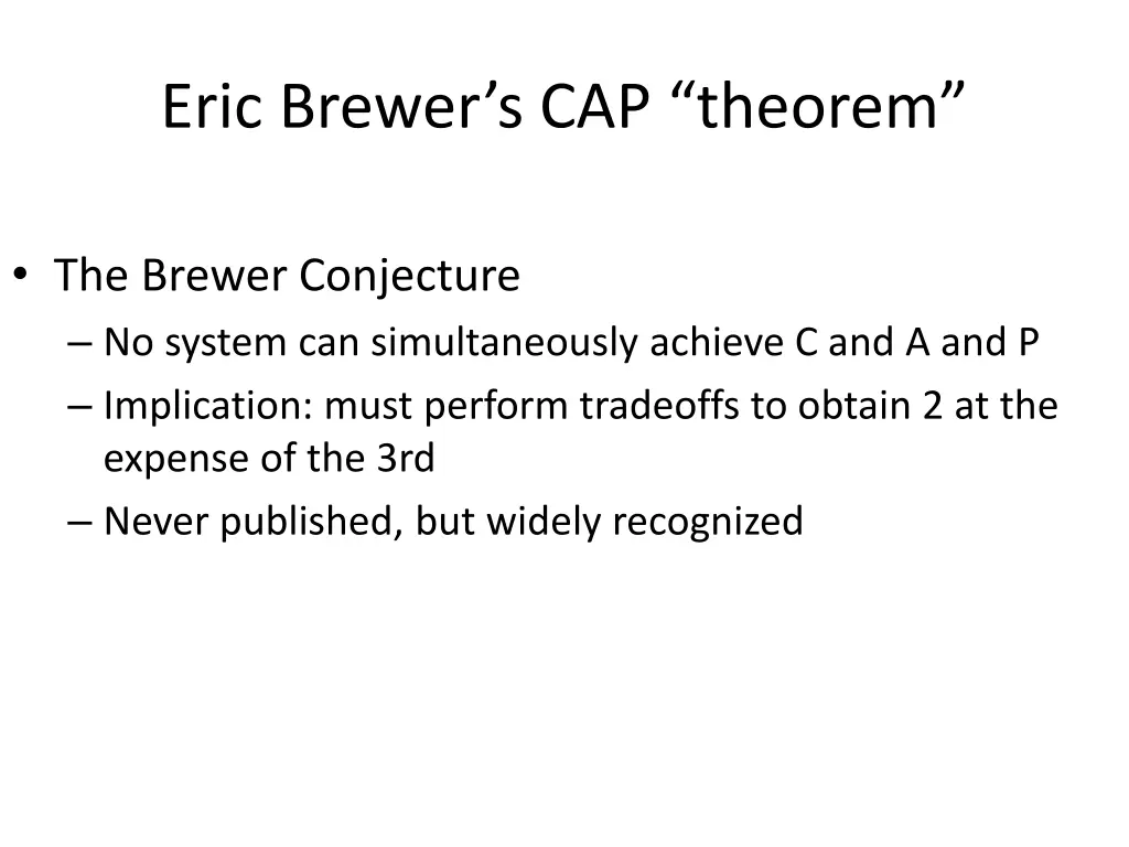 eric brewer s cap theorem