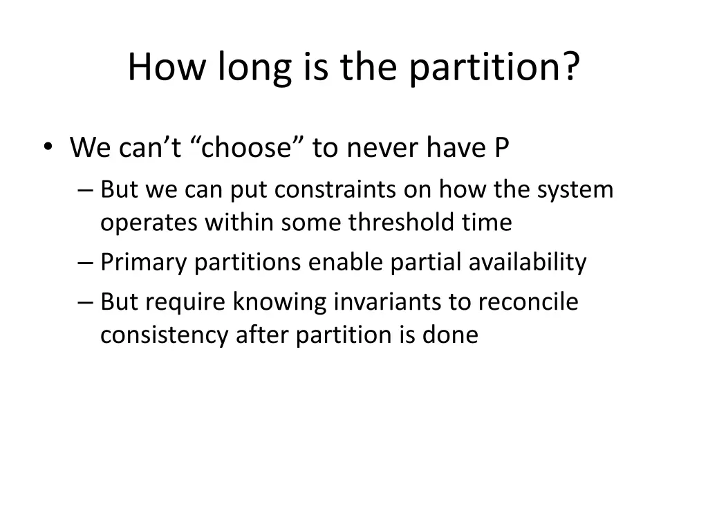 how long is the partition