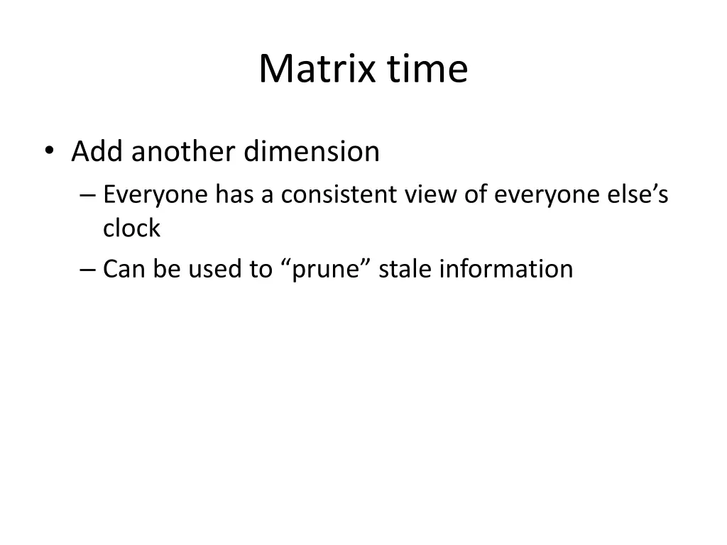 matrix time