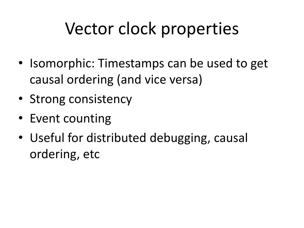 vector clock properties