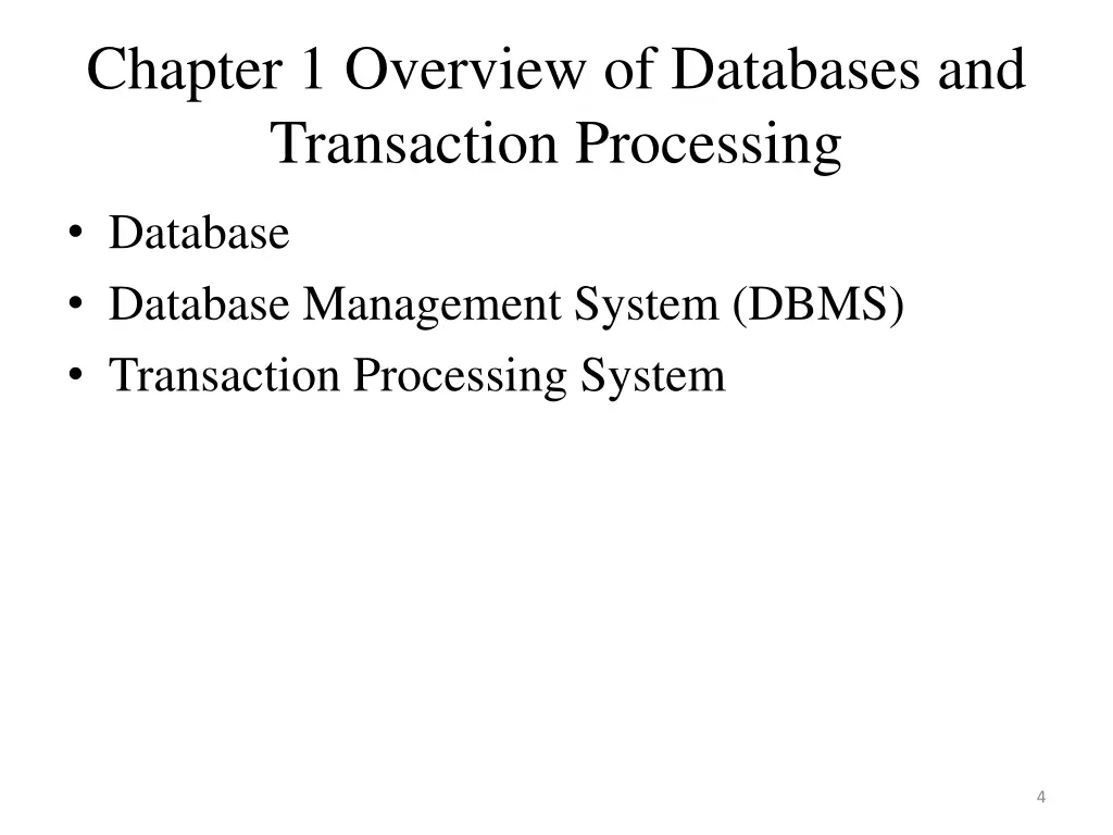 chapter 1 overview of databases and transaction
