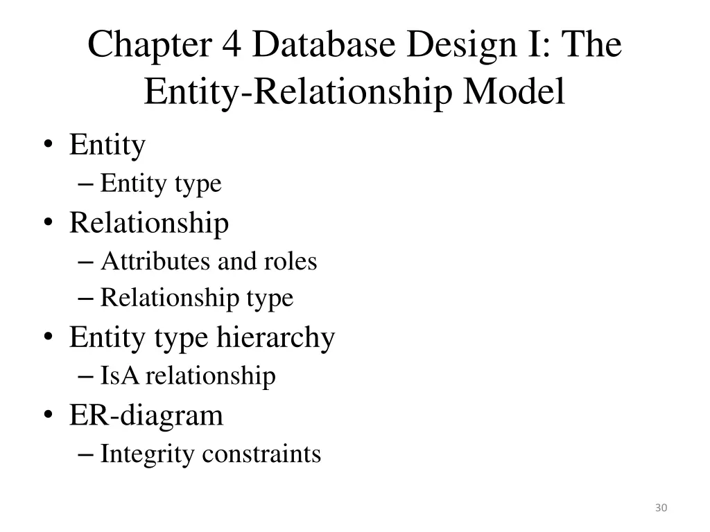 chapter 4 database design i the entity