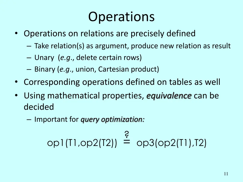 operations
