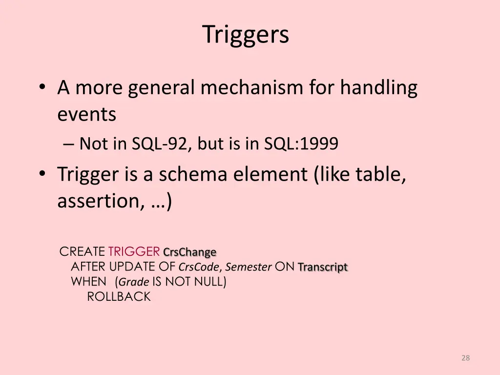 triggers