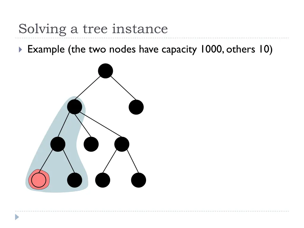 solving a tree instance 4
