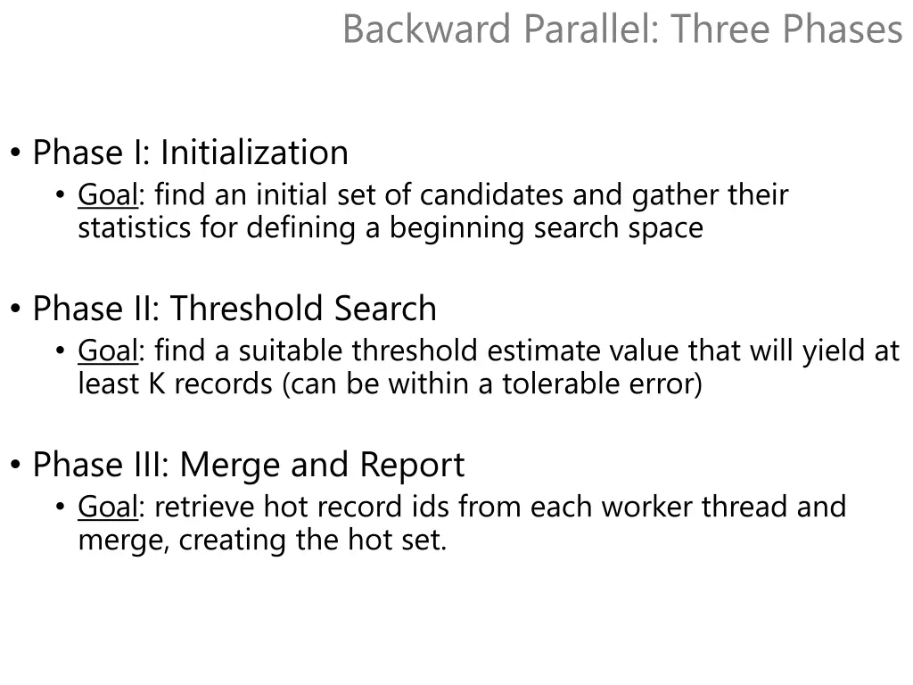backward parallel three phases