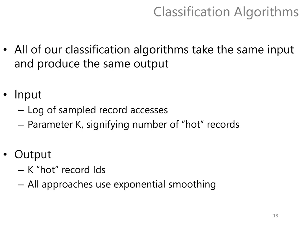classification algorithms