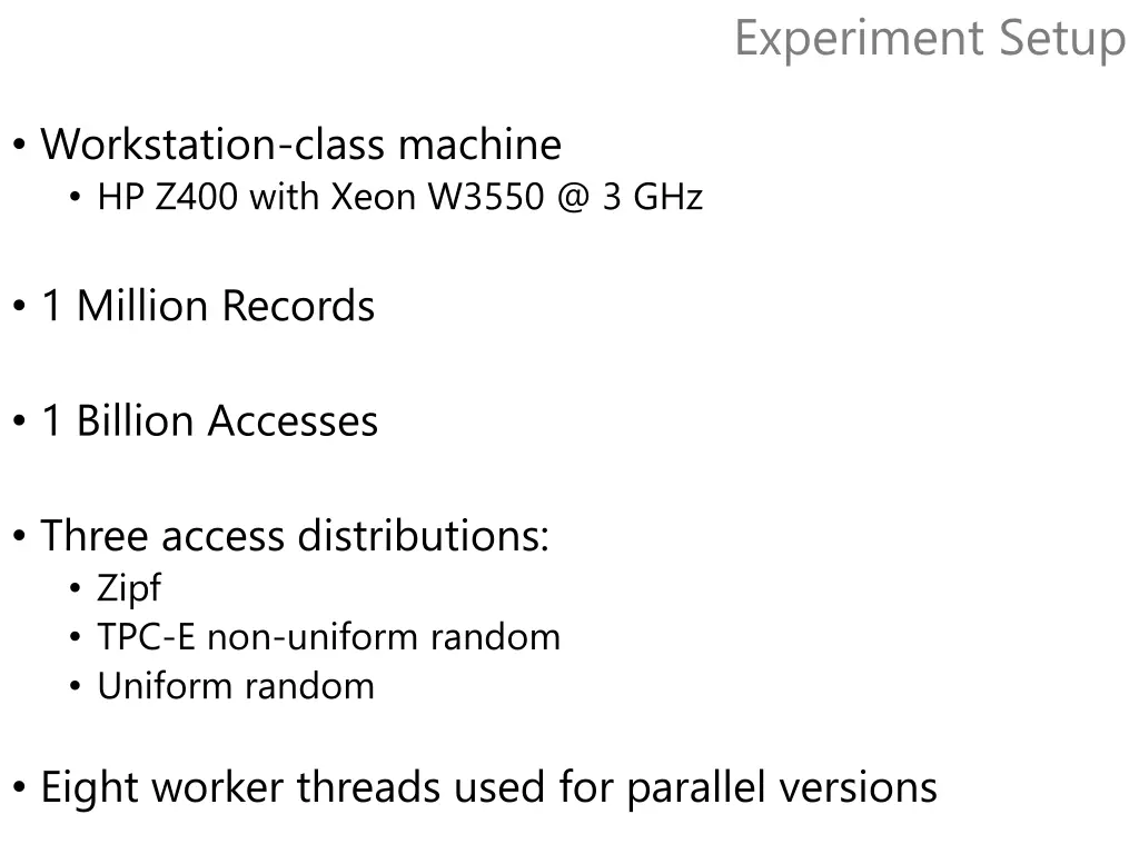 experiment setup