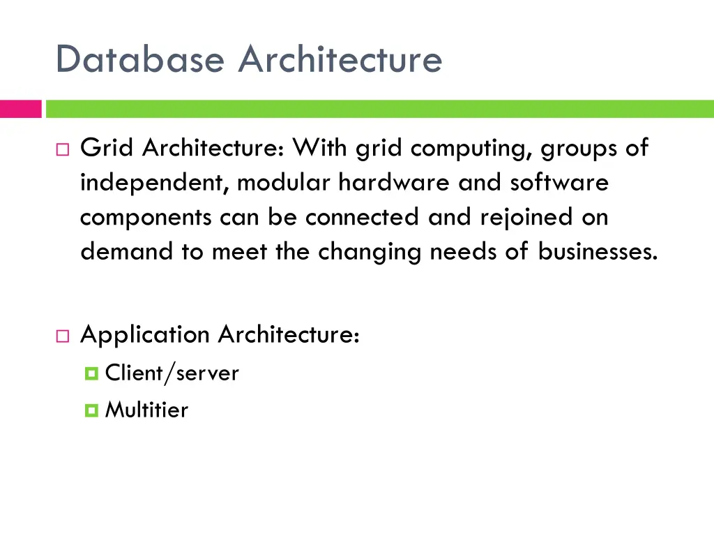 database architecture
