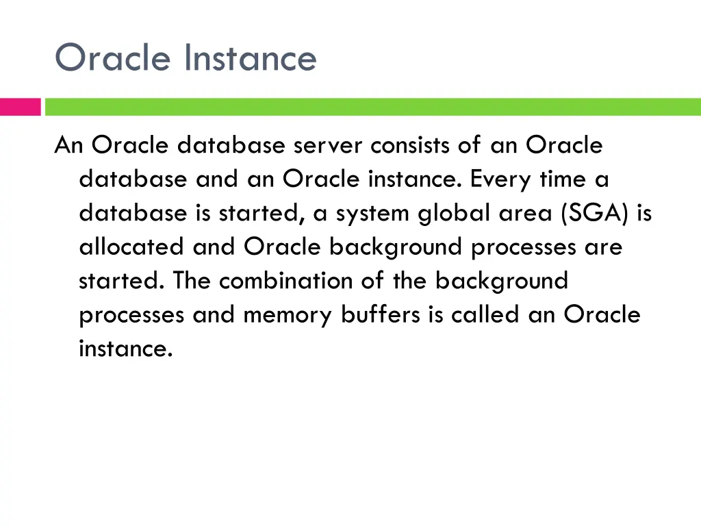 oracle instance