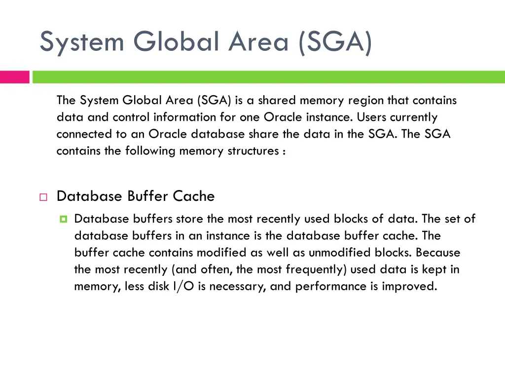 system global area sga