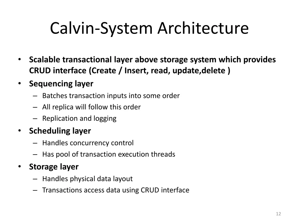 calvin system architecture