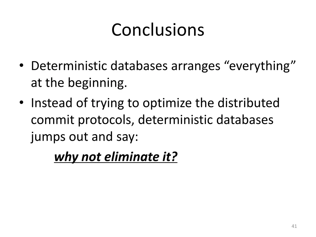 conclusions