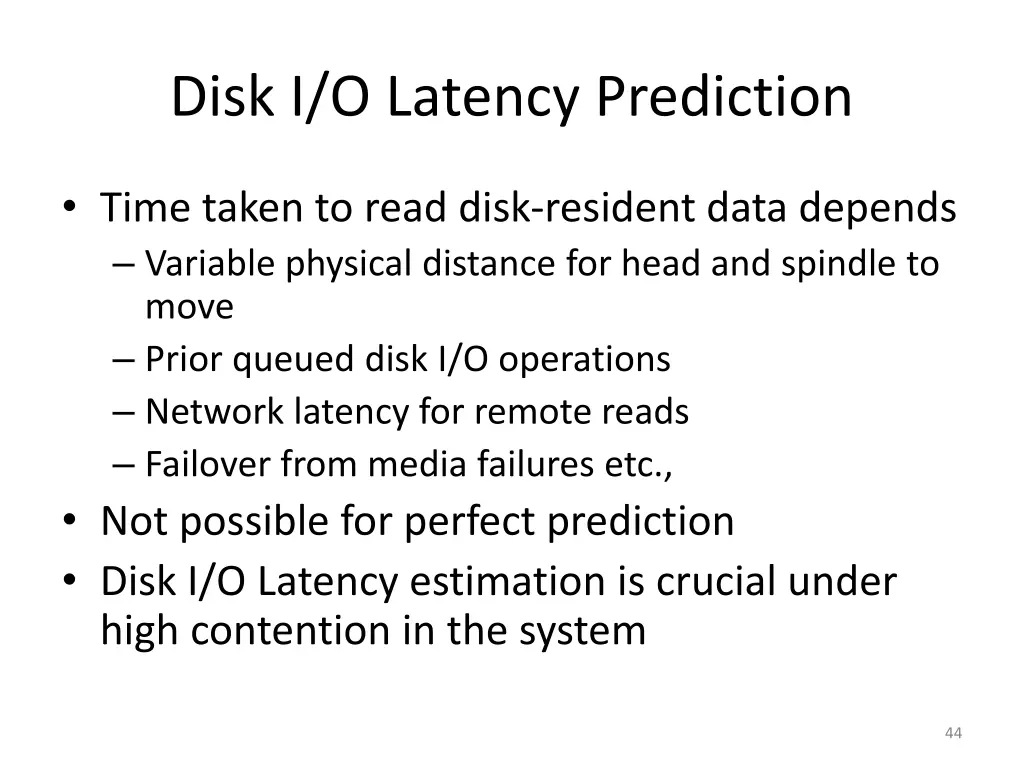 disk i o latency prediction 1