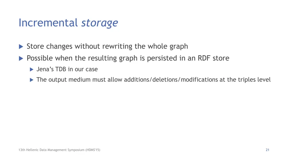 incremental storage