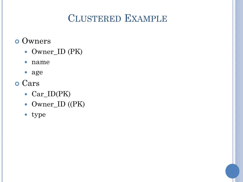 c lustered e xample
