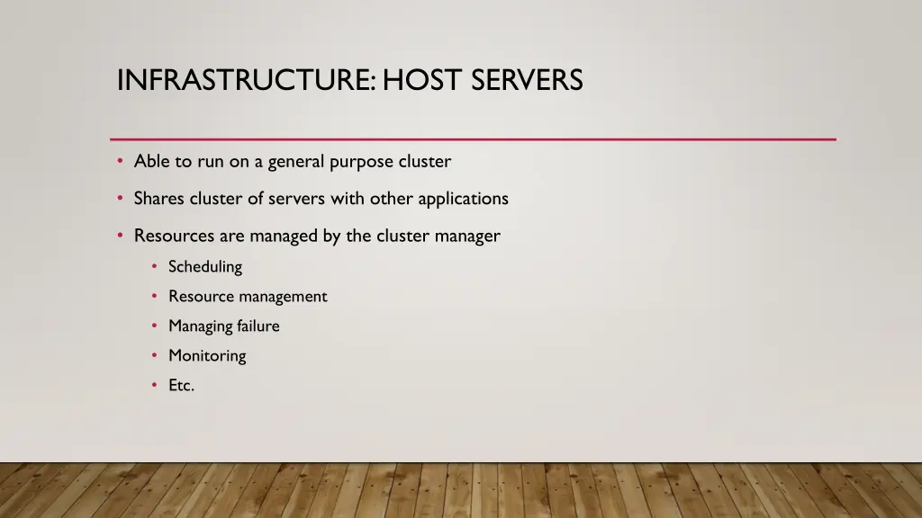 infrastructure host servers