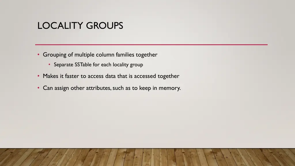 locality groups