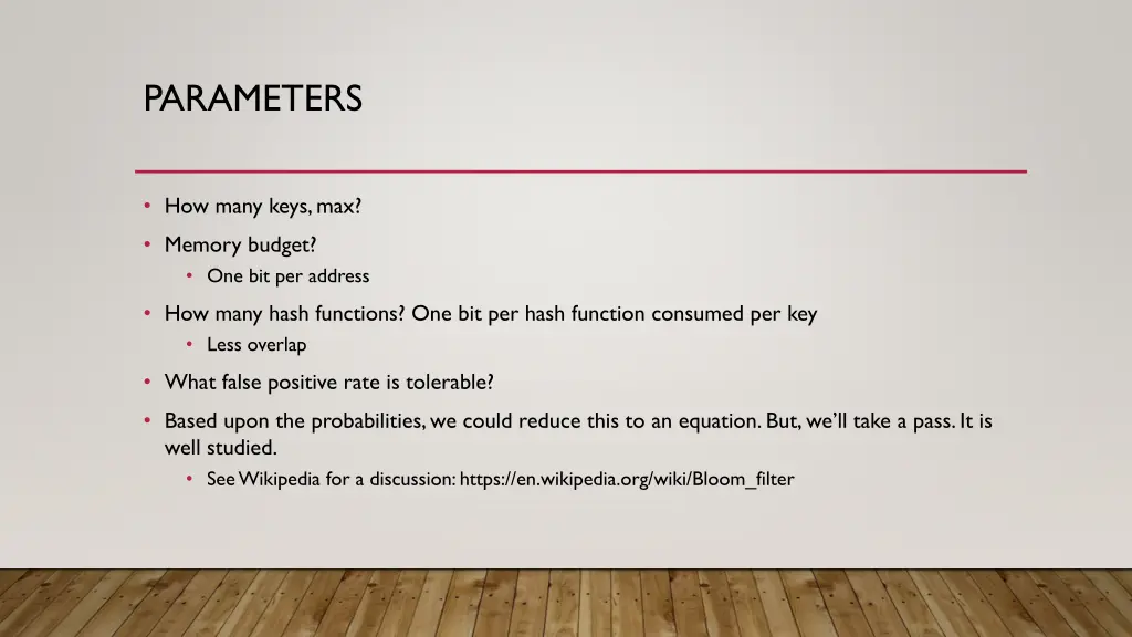 parameters