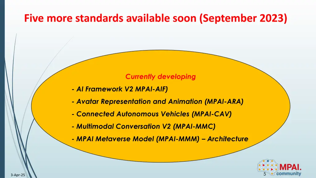 five more standards available soon september 2023