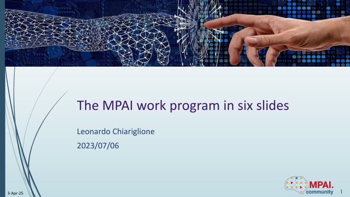 the mpai work program in six slides