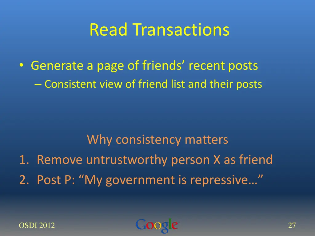 read transactions
