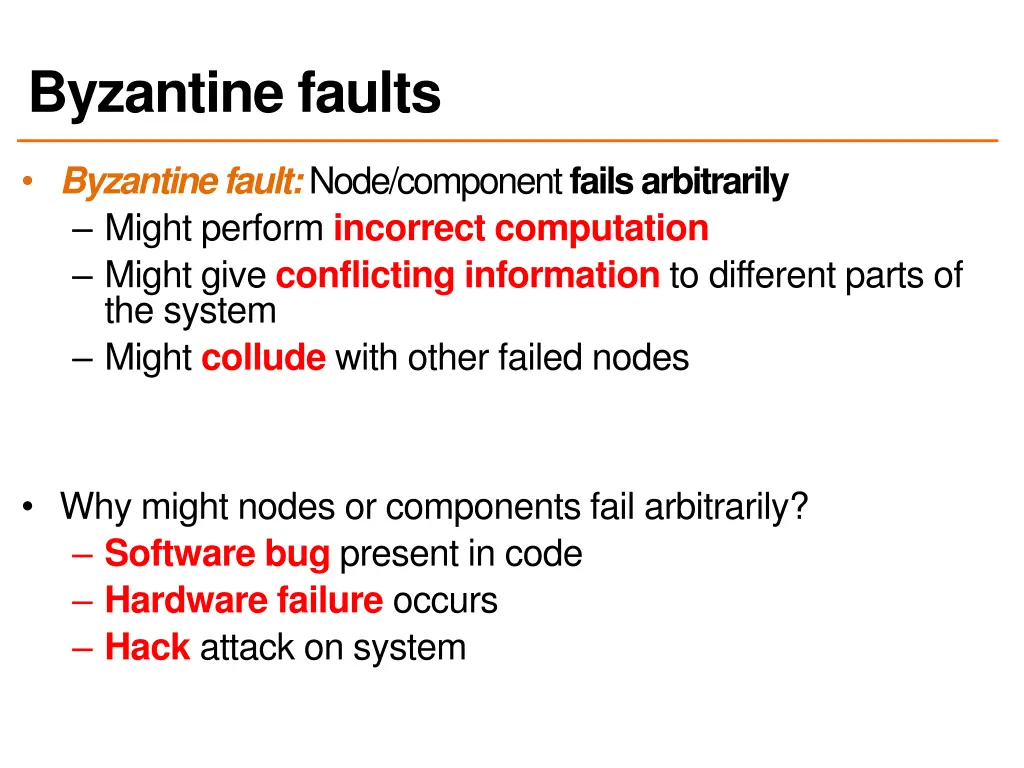byzantine faults