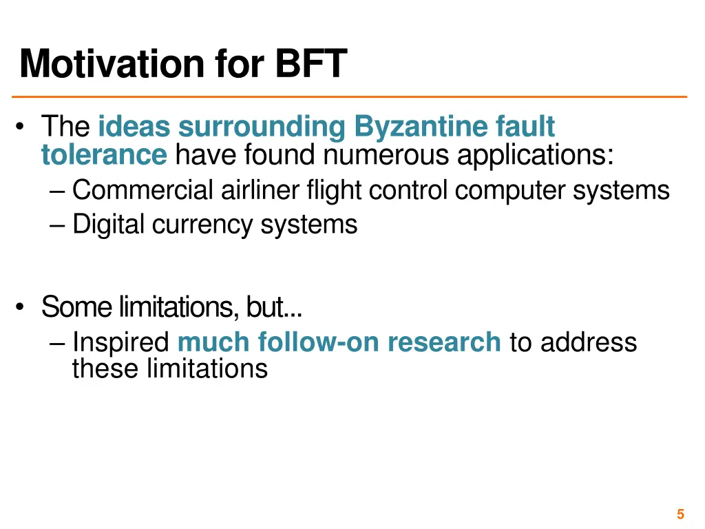 motivation for bft